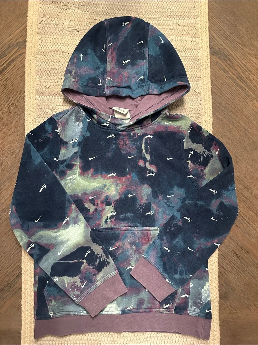 Nike Galaxy Print Hoodie & Jogger Set - Navy, Purple, Green - Picture 3 of 7